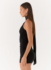 Breaking News Micro Mini Dress - Black