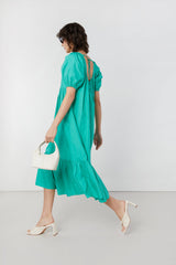 PUFF SLEEVE TIERED DRESS