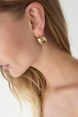 ORGANIC CURVED HOOP EARRINGS