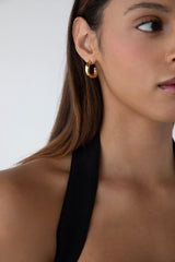 ORGANIC CURVED HOOP EARRINGS