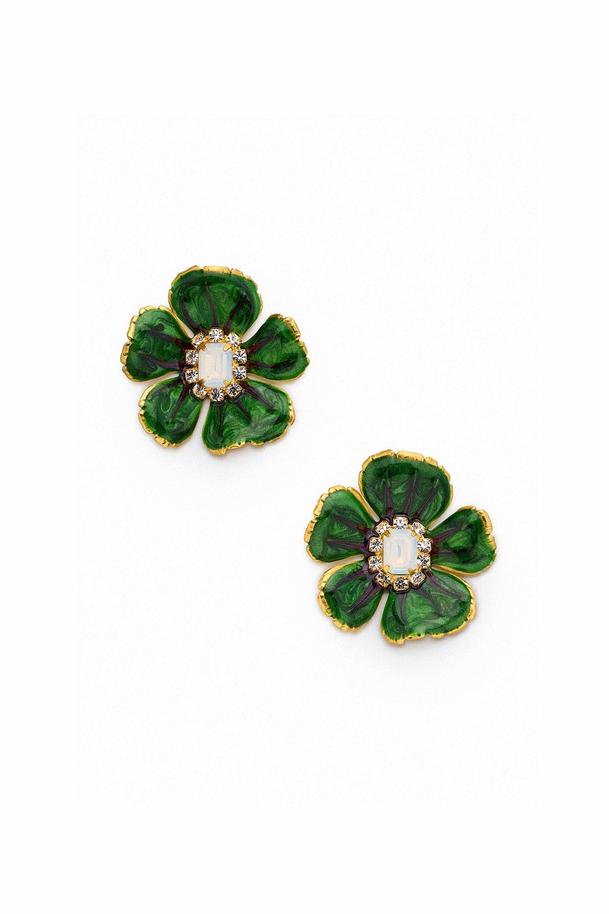 Jade Flora Earrings