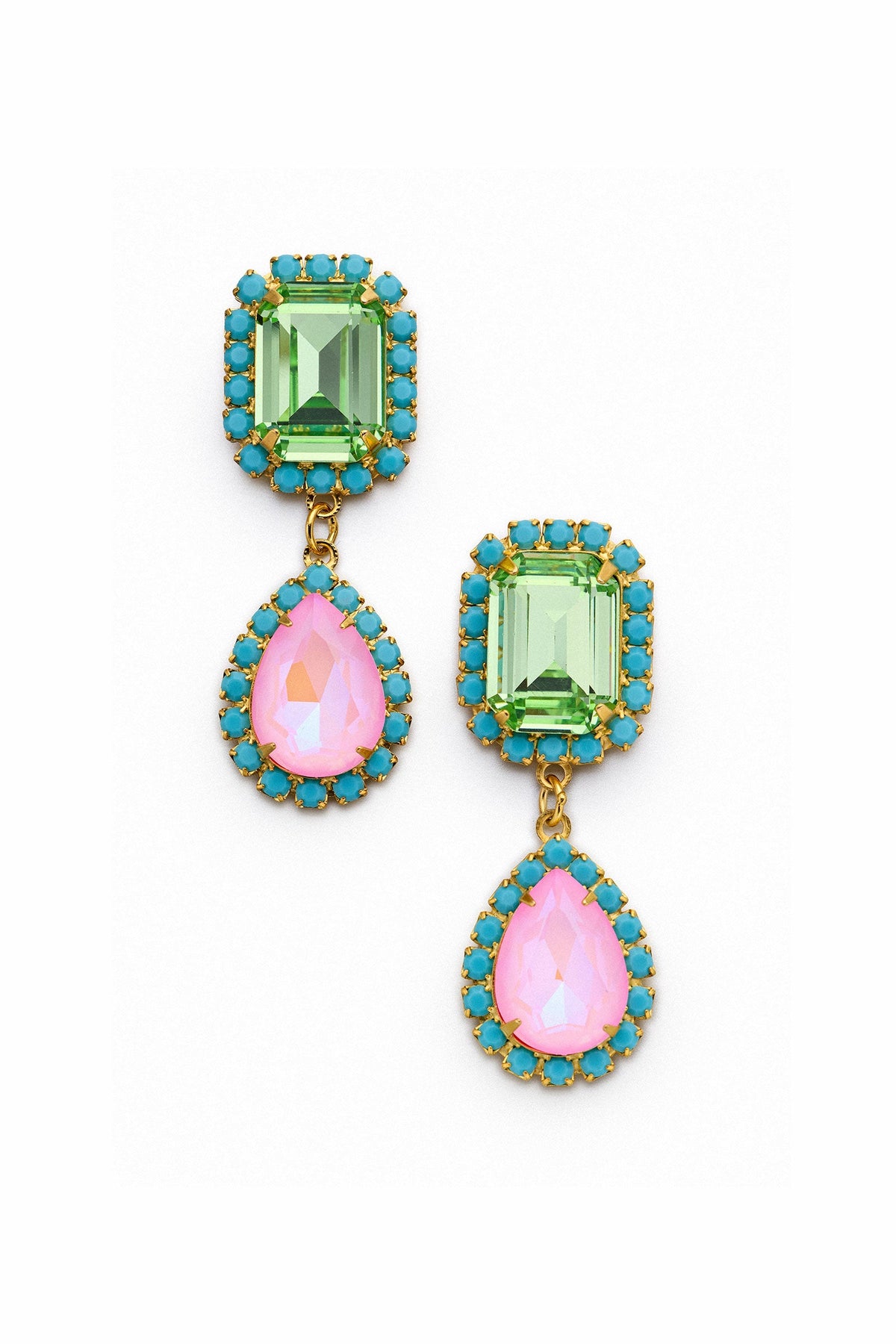 Jewel Drop Neon Earrings
