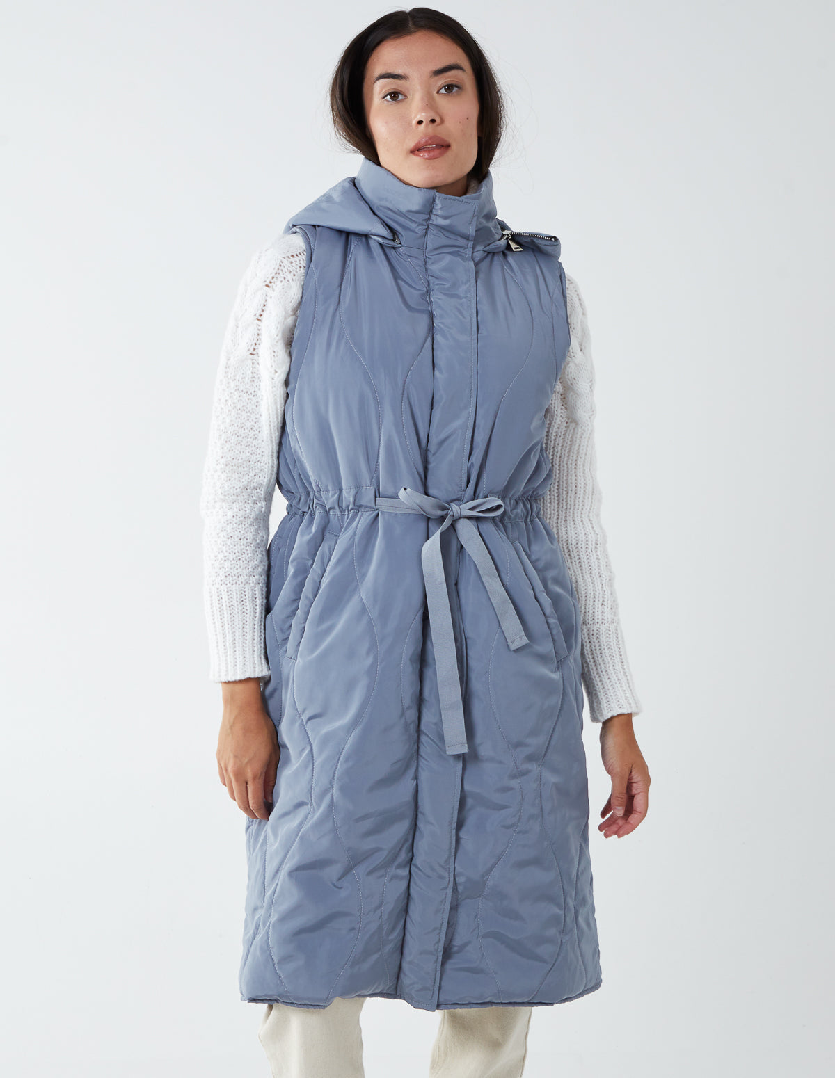 Quilted Belted Gilet