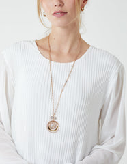 Long Sleeve Pleated Top