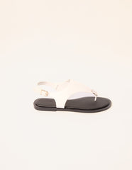Faux Leather Metal Detail Sandals