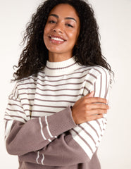 Mixed Stripe Round Neck Jumper