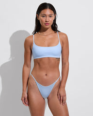 Skinny Dip Bottom - Splash Stripe Horizontal: Blue Skies / Coconut