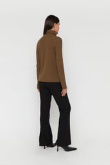 BUTTON UP TURTLENECK