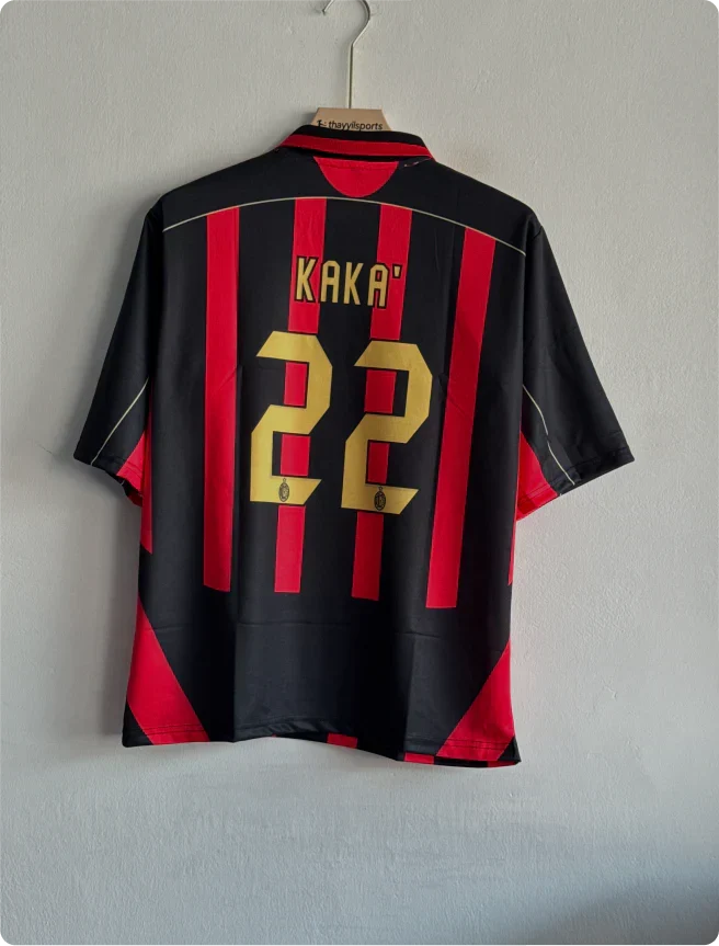 ACMILAN 2006-07 HOME KIT KAKA FIVESLEEVE POLO