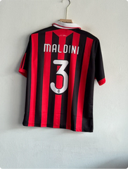 ACMILAN 2009-10 HOME KIT MALDINI FIVESLEEVE POLO