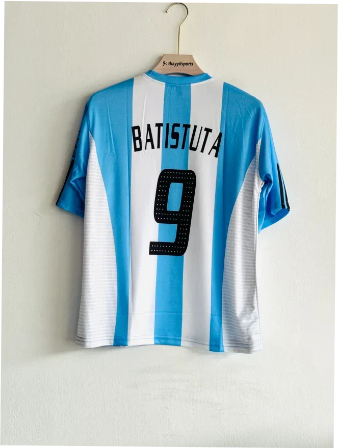 ARGENTINA 2002-03 HOME KIT BATISTUTA FIVESLEEVE