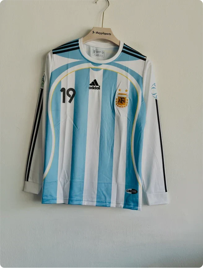 ARGENTINA 2006-07 HOME KIT MESSI FULLSLEEVE PRINTED