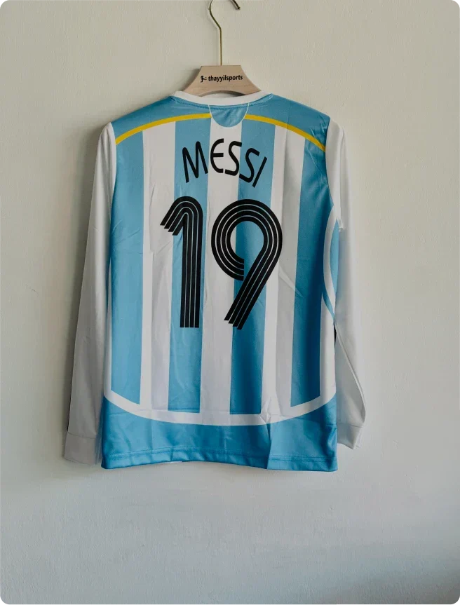 ARGENTINA 2006-07 HOME KIT MESSI FULLSLEEVE PRINTED