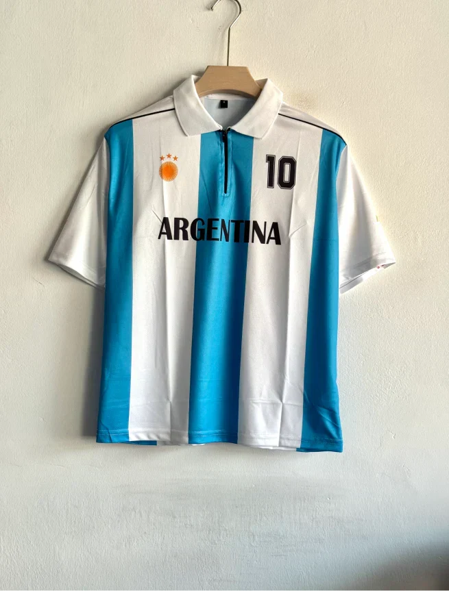 ARGENTINA VINTAGE KIT FIVESLEEVE POLO WITH ZIP