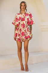 Blooming Belle Woven Playsuit - Wine Multi