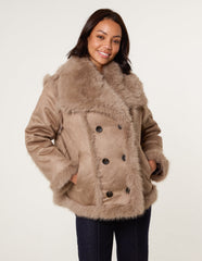 Reversible Short Faux Fur Coat