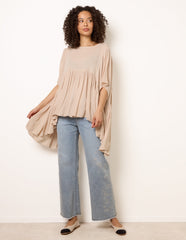 Gathered Oversized Top