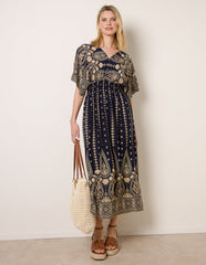 Floral Border Design Dress