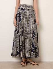 Deep Waist Extra Wide Flowy Trousers