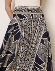Deep Waist Extra Wide Flowy Trousers