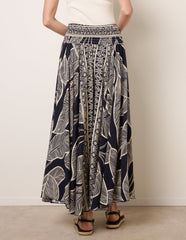 Deep Waist Extra Wide Flowy Trousers
