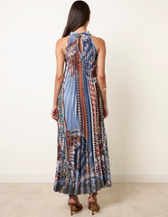 Satin Pleated Dress