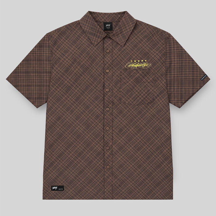 Camisa WhatUp Men Cuadros Boxy Brown