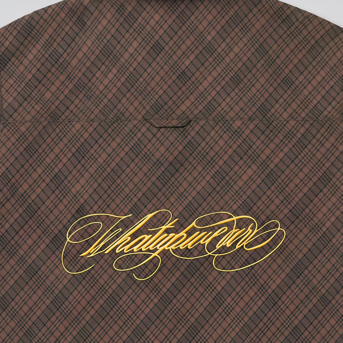 Camisa WhatUp Men Cuadros Boxy Brown