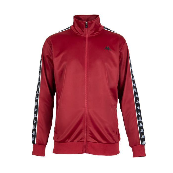 Chaqueta Full Zipper Men Burgundy Black White