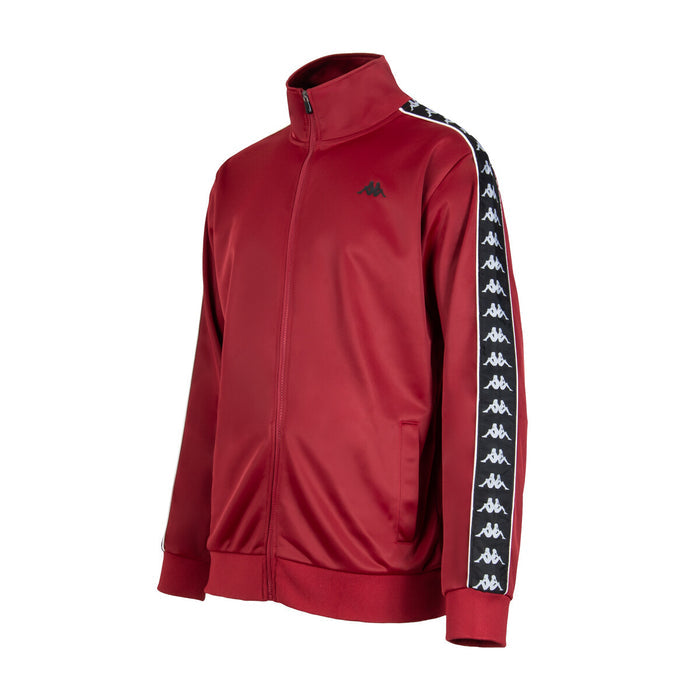 Chaqueta Full Zipper Men Burgundy Black White