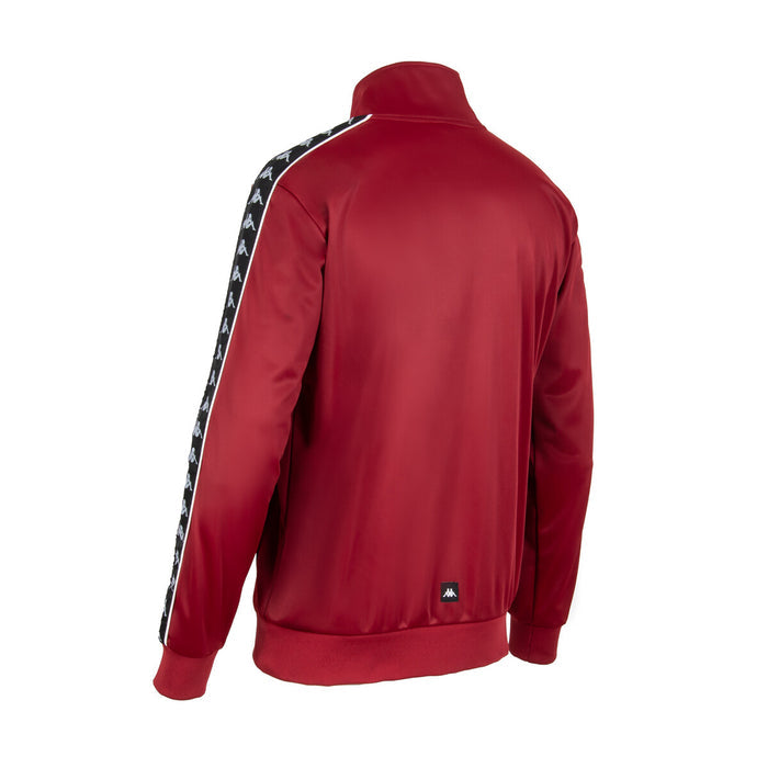 Chaqueta Full Zipper Men Burgundy Black White