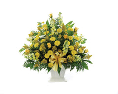 Classic Yellow Mache Basket bloomexusa