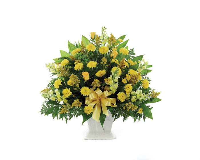 Classic Yellow Mache Basket bloomexusa