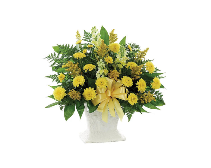 Classic Yellow Mache Basket bloomexusa