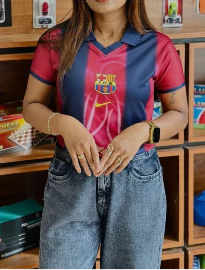 CROP TOP BARCELONA X TRAVIS SCOTT SPECIAL KIT POLO