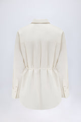 Oversized Cotton-Poplin Shirt in White