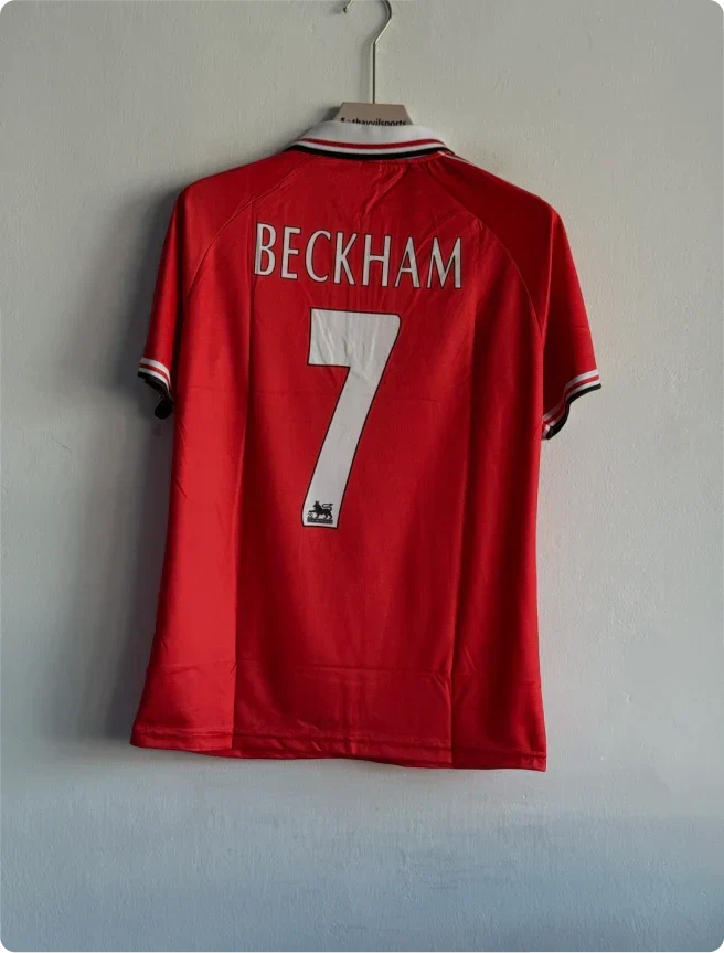 MANCHESTER UNITED 1998-99 HOME KIT BECKHAM POLO PREMIUM