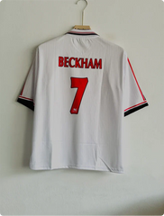 MANCHESTER UNITED 1998-99 THIRD KIT BECKHAM FIVESLEEVE POLO PRINTED WITH ZIP