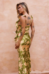 Marigold Dream Maxi Dress - Olive