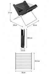 Mini Folding Tabletop Charcoal BBQ – Portable Compact Grill 🇬🇧