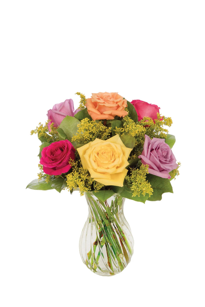 Multicolor Bright Rose Bouquet bloomexusa