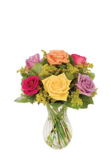 Multicolor Bright Rose Bouquet bloomexusa