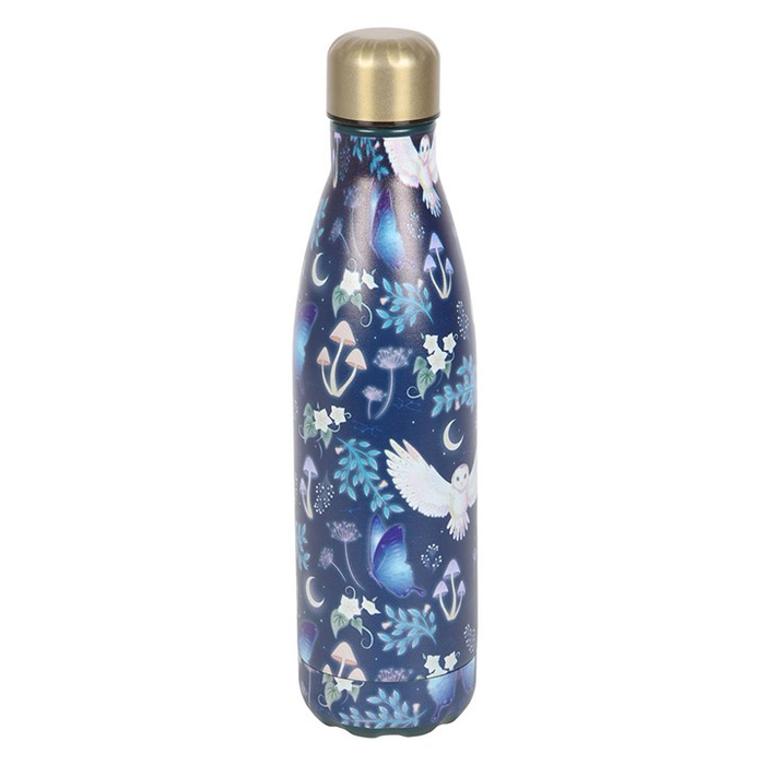 Night Flight Owl Print Metal Water Bottle 🇬🇧
