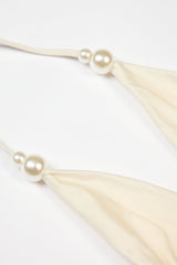 Halterneck Thong Swimsuit in Pearl