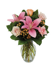 Pink Rose Petal & Lily Surprise bloomexusa
