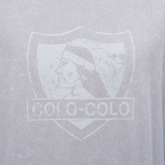 Polera Colo-Colo Urbano Gris Escudo Gris