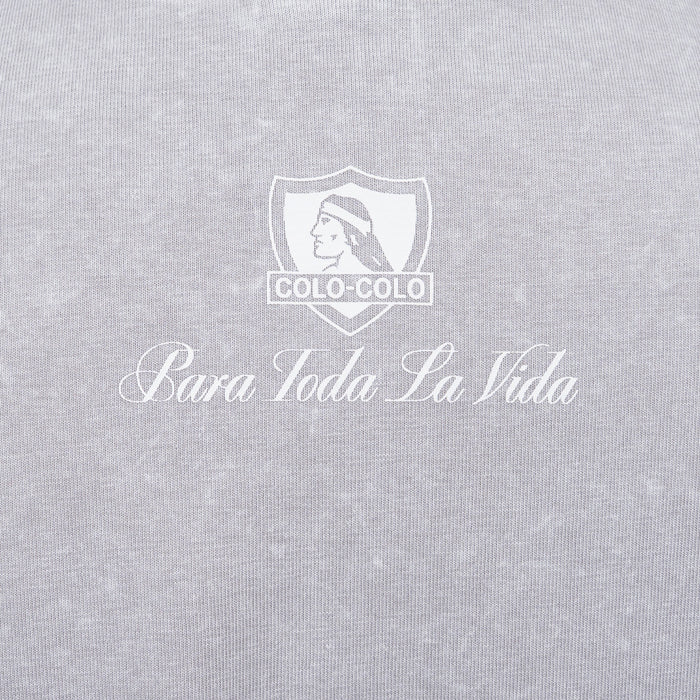 Polera Colo-Colo Urbano Gris Escudo Gris