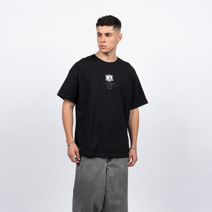 Polera Colo-Colo Urbano "La Alegría de mi Vida" Negro