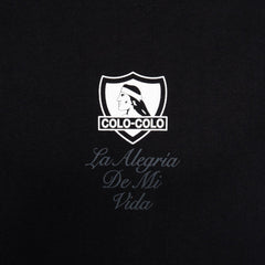 Polera Colo-Colo Urbano "La Alegría de mi Vida" Negro