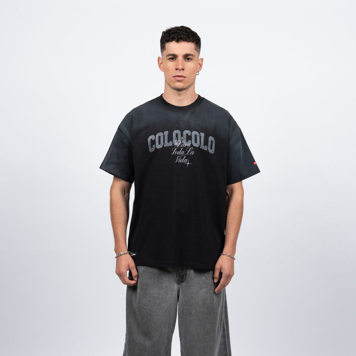 Polera Colo-Colo Urbano "Para Toda la Vida" Negro